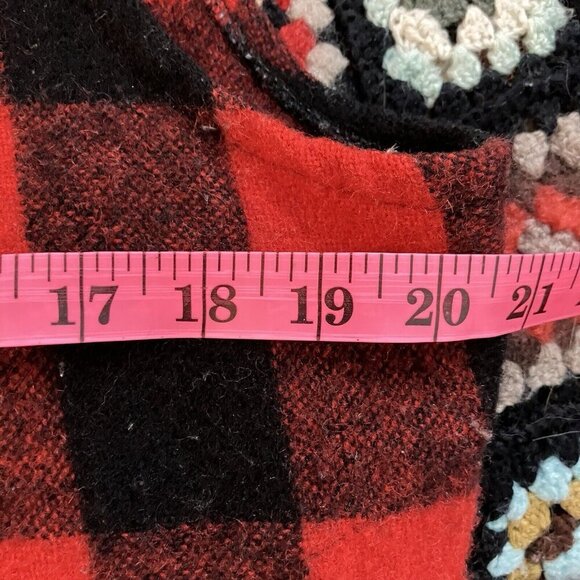Vintage Swanndri Vest Mens Wool Buffalo Plaid Full Zip Outdoor Red Black NZ - Picture 6 of 7